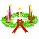 Advent wreath vector