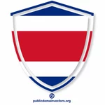 Costa Rican lippu heraldinen kilpi