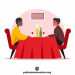 Two men in a restaurant