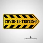 Segno del sito di test Covid-19