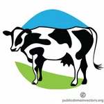 Mléčné farmy vektorové logo