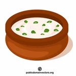 Cream soup vector clip art