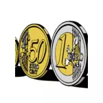 Illustration des pièces de monnaie euro