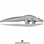 Crocodile silhouette clip art
