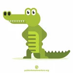Arte do clipe de desenho animado de crocodilo