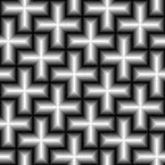 Escala de grises se cruza en un patrón