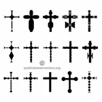 Cross shapes vector pack