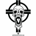 Skulls on a cross | Public domain vectors