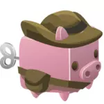 गुलाबी रंग का सूअर खिलौना