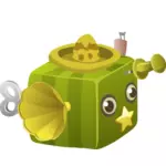 Green cubic toy