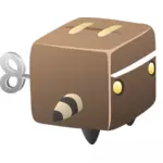 Brown cubic toy