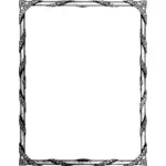 Gekrulde blad frame vectorafbeeldingen