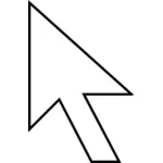Vector de la imagen de la flecha como icono del puntero del ratón