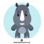 Cute cartoon rhino