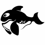 Cute fish silhouette