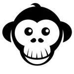 Cute monkey silhouette