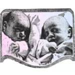 בתמונה וקטורית תינוקות חמודים