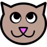 Vector de la imagen del gatito de nariz rosa