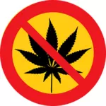 Ingen cannabis vektor ClipArt