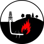 No shale gas vector image