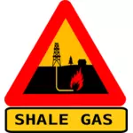 Vektor tanda peringatan untuk serpih gas fracking