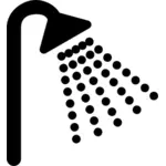 AIGA prysznic znak odwróconego grafiki wektorowej