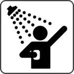 AIGA shower cabin sign vector graphics
