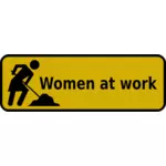 妇女在工作标志矢量图