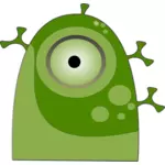 Funny green alien