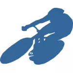 Graphiques vectoriels silhouette d'un cycliste