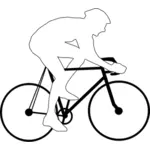 骑自行车的人的轮廓矢量图像
