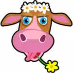 Grafika wektorowa Margerytki krowa