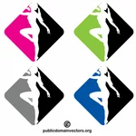 Dans skolen logotype konsept