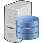 Vector drawing of database server