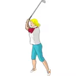 Jucător de golf vector imagine