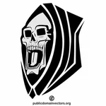 Death skull vector silhouette