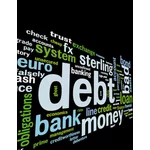 Ilustração em vetor crise da dívida