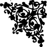 Illustration vectorielle de timbre noir et blanc art déco