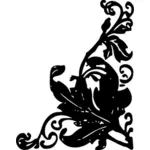 Image clipart vectoriel du cachet design floral art déco