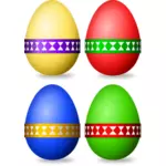 Paskalya yumurta seçimi vektör görüntü dekore edilmiş