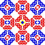 Vectorafbeeldingen van swirly tegel patroon