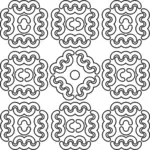 Vector drawing of thin line swirly decoration pattern