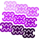 Vector illustration of purple curves pattern