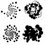 Random dots ink splatter
