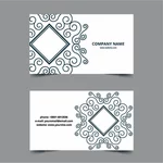 Ornamen dekoratif kartu bisnis template