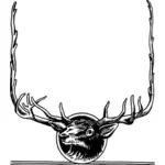 Vector graphics of deer frame