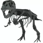ティラノサウルス ・ レックスの骨格ベクトル画像