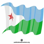 Mengibarkan bendera Djibouti