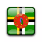 Dominicas flagg vektor-knappen