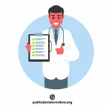 Doctor holding a checklist